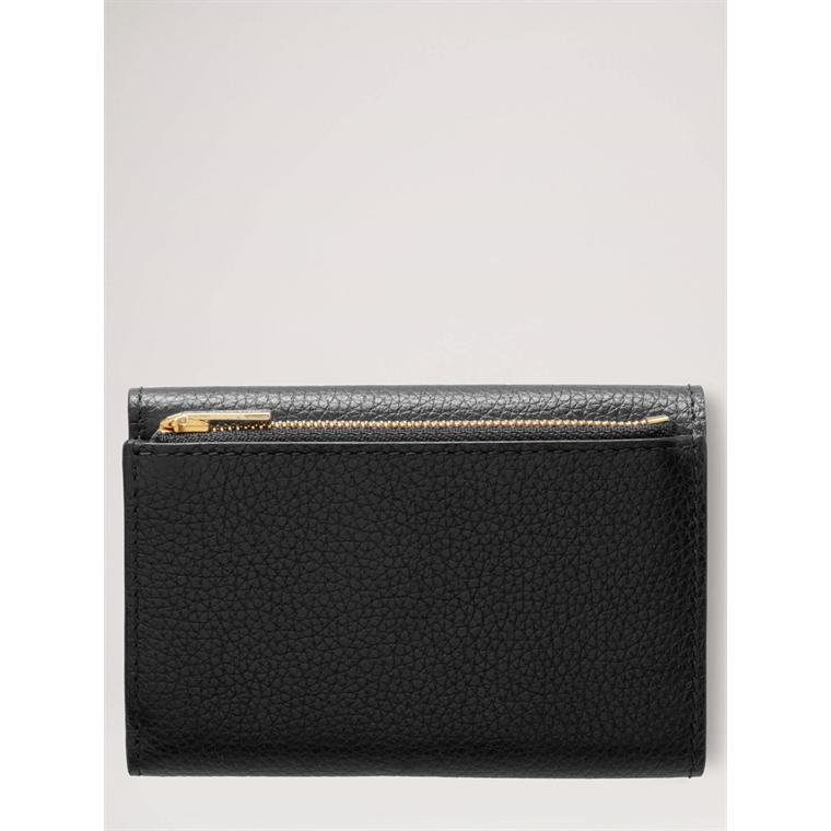 Mulberry Folded Multi-Card Wallet Black Small Classic Grain